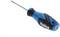 Screwdriver with blue-black handle, Torx T15 head and barcode sticker on the handle.