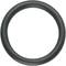 A black rubber ring in circular form on a white background.