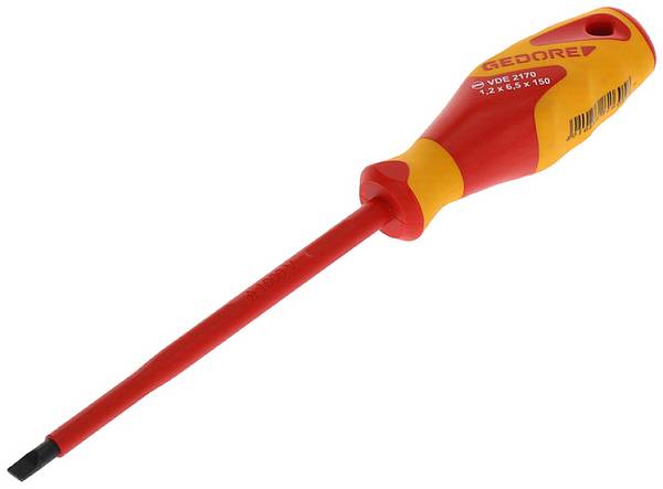 Gedore VDE 2170 6,5 VDE Slotted screwdriver Blade width: 6.5 mm Blade length: 150 mm