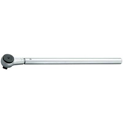 Silver-coloured torque wrench with a long handle, suitable for precisely tightening bolts and nuts in technical applications.