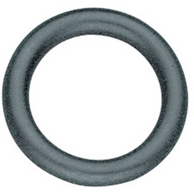 A black circle on a white background.