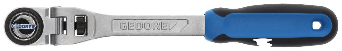 A blue and black ratchet spanner with the 'GEDORE' engraving on the handle.