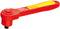Red and yellow insulated torque wrench with ergonomic handle, suitable for work on live electrical components.
