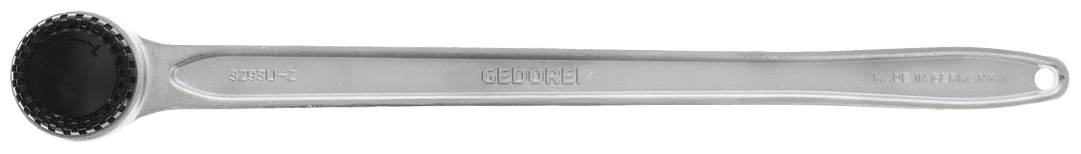 A silver spanner with a knurled end on a white background, displaying the 'GEDORE' brand.