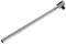 Silver ratchet with a long handle and a reversible head for securing socket nuts.