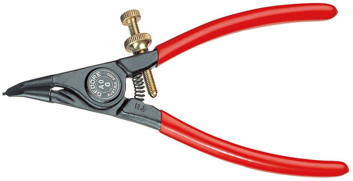 Pliers with red handles and a screw mechanism at the top. Suitable for fixing and holding objects.