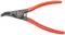Wire cutters with red handles and curved tips, suitable for holding or cutting wire or small parts in crafting work.