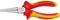 A red and yellow VDE-certified pointed pliers by Gedore, suitable for work up to 1000 volts, on a white background.