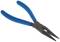 Pliers with blue handles, suitable for precise gripping and cutting. Ideal for work in workshops or craft projects.