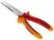 Red and orange pliers with insulated handles, suitable for work with voltages up to 1000 volts.