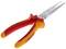 'Red and yellow long-nose pliers with a slender jaw, suitable for precision work.'