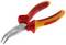 A red and yellow pair of pliers, specifically insulated for live working up to 1000 volts, with a non-slip grip.