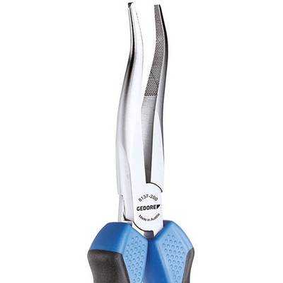 A pointed pliers with insulated blue and black handles, suitable for precise work in electrical applications.