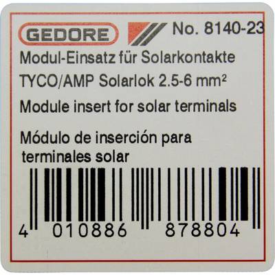 Gedore 8140-23 2078082 Crimp inset PV connector 2.5 up to 6 mm²-0