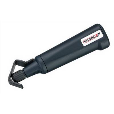 Hand deburring tool by Gedore with black handle and red-black logo, suitable for deburring metal and plastic edges.