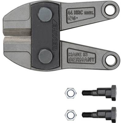 'Head of a bolt cutter, Made in Germany, Hardness up to 44 HRC.' Includes two screws and nuts for mounting.