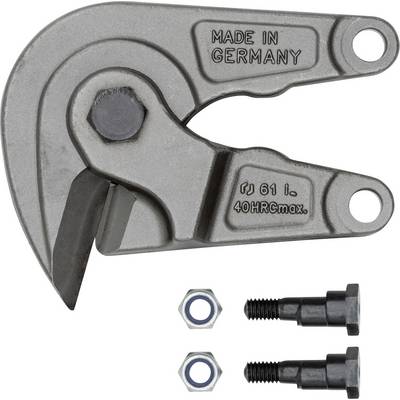 Metal lever shears with 'MADE IN GERMANY' inscription, two matching screws and nuts shown below.