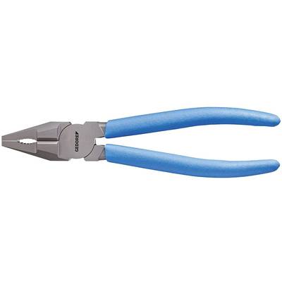 A pair of pliers with a blue handle and metal jaws, suitable for gripping and cutting wires and cables.