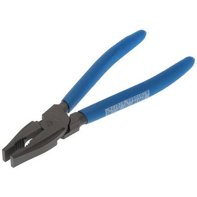 A pair of pliers with blue handles, suitable for securing magnetic metal clips.