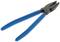 Pliers with blue handles on a white background, suitable for gripping and cutting wire or small objects.