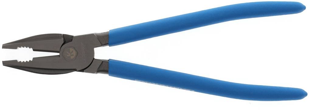 A pair of pliers with blue handles, used for manual crafting work. Ideal for gripping and cutting wire or small objects.