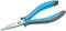 Long pointed pliers with blue handles and a narrow tip, suitable for precise work on small objects or hard-to-reach areas.