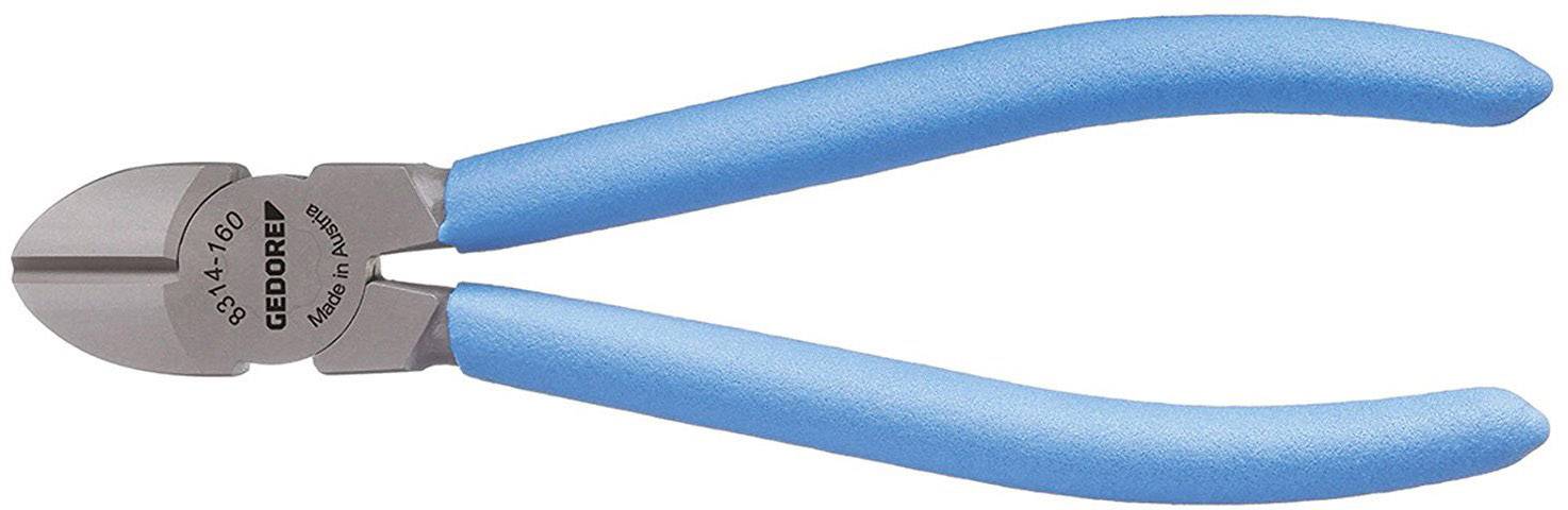 Blue side cutters with metal blades, suitable for cutting wires.