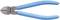 Blue side cutters with metal blades, suitable for cutting wires.