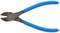 Wire cutters with blue handles, suitable for cutting wire and small cables, on a white background.