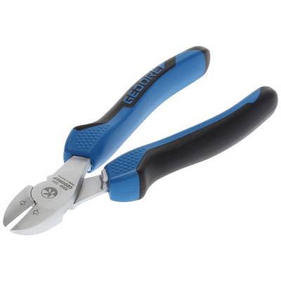 A blue and black side-cutting pliers on a white background. They have non-slip handles and a sharp cutting head.