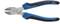 Pliers with blue and black handles by the brand GEDORE, lying flat on a white surface.