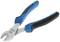 Side cutters with blue and black handles, suitable for precise cutting of wires and cables.