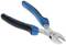 Wire cutters with blue-black handle and silver blades, suitable for cutting wire. Brand name and logo visible on handle.