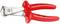 Red side cutters with insulated handles, suitable for work up to 1000 volts. Marked with 'Gedore' and safety certifications.