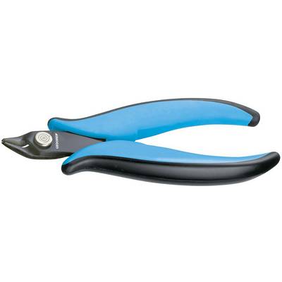Side cutters with navy blue-black handles, suitable for cutting thin wires or plastic. High-quality tool for precise work.