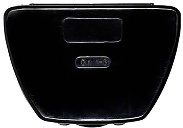 A black, rectangular object with rounded edges, featuring the numbers 'BN 1-6' embossed on the surface.