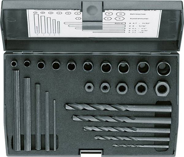Gedore 6755550 Screw extractor set M5, M6, M7, M8, M9, M10, M11, M12, M13, M14, M15, M16