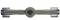 A metallic tool with a symmetrical design, featuring a central round structure and two silver, elongated handles on the left and right sides.