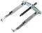 A puller tool with two adjustable arms and a central screw, used for removing gears or bearings.