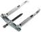 Two-armed metal puller with a central screw, used for removing tightly fitted parts such as gears or bearings.