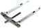 Two-legged metal puller with long, adjustable arms and a central screw mechanism, used for removing bearings.