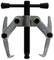 'Two-armed puller with central spindle and T-handle for removing stuck parts, such as gears or bearings.'