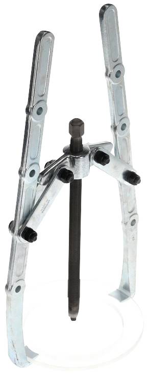 Two-armed metal puller or gripping tool with a central handle, used for removing parts.