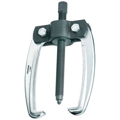 Two-legged puller. Tool for removing stuck parts from shafts, e.g. bearings or gears. Made of metal with a screw mechanism.