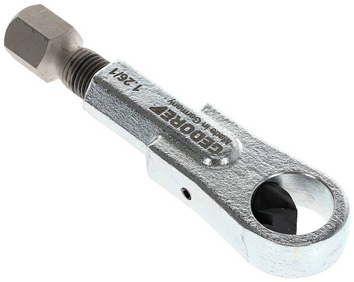 'Metal pipe cutter with adjustable cutting blade for precise pipe cutting.'