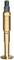 A metallic tool made of brass with a knurled, black screw attachment at its tip.