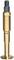 A golden pen with a black knurled end. The pen has a slender, cylindrical body with a small round base.