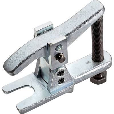 Two-armed metal puller with screw, primarily used for removing bearings and similar components.