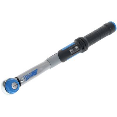 Digital torque wrench with black handle and adjustable scale. Suitable for precise tightening of screws.