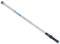 A torque wrench with a long silver handle and black rubber grip at the end, perfect for precisely tightening screws.